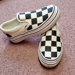 Platform Checkered Vans